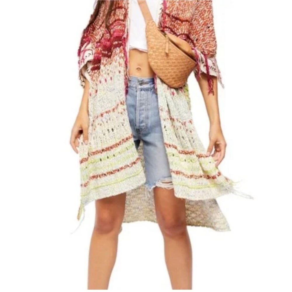 Free People Multicolor Knit Cardigan